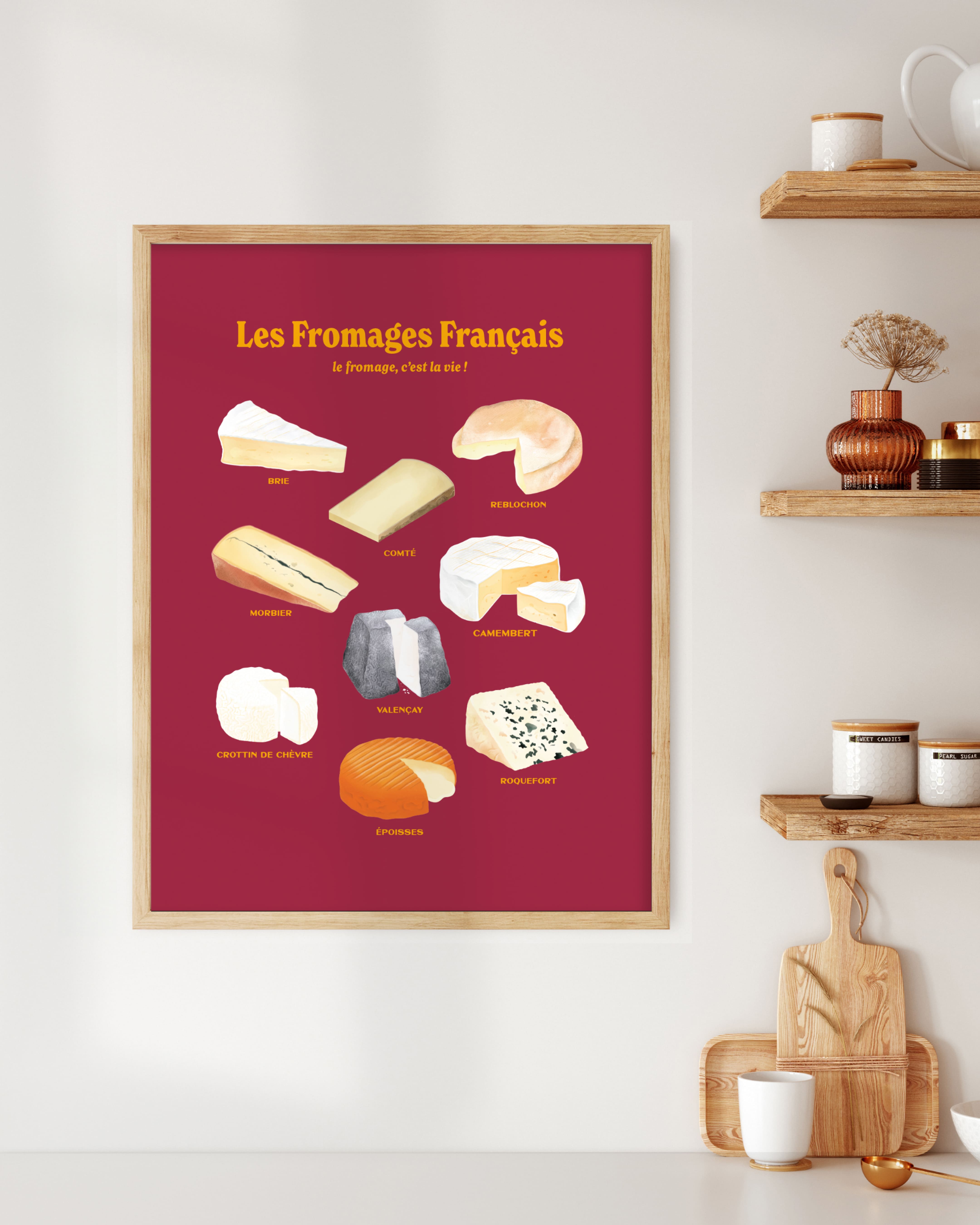 French Cheeses: Poster